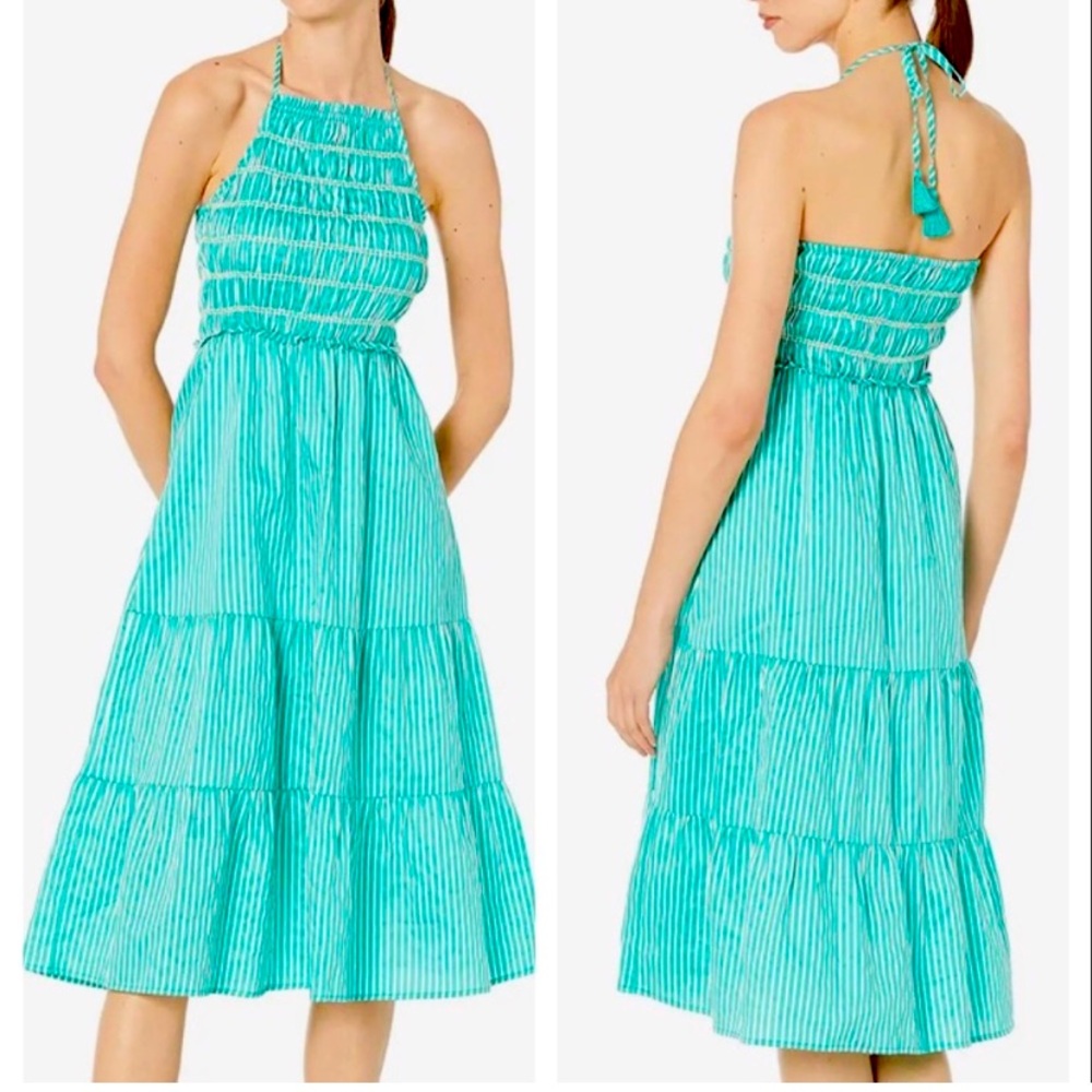 Striped Green Dress- BB Dakota size Small